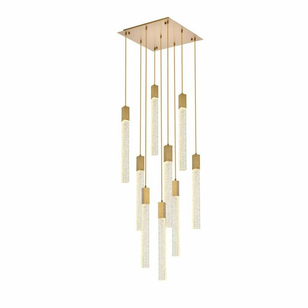 Lighting Business 20 in. Weston 9 Lights Pendant in Satin Gold LI2946049